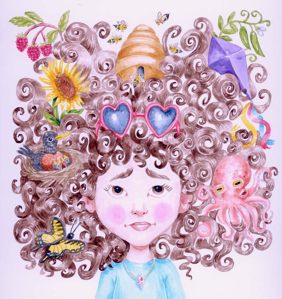 “Curly Girly” cover of SCBWI Bulletin